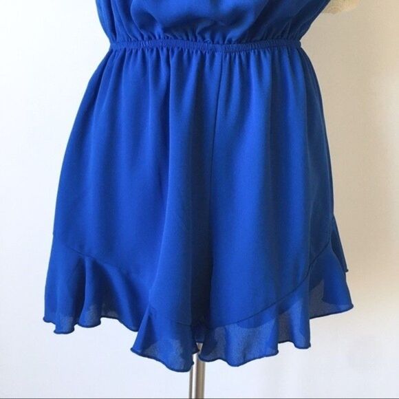 Altar’d State Off the Shoulders Royal Blue Romper NWT - Picture 3 of 8
